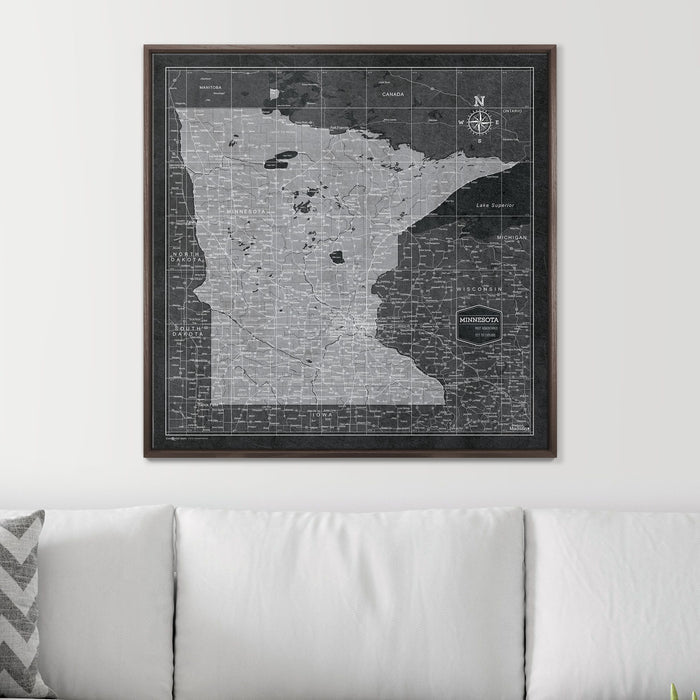 32" x 32" / Standard / Dark Walnut