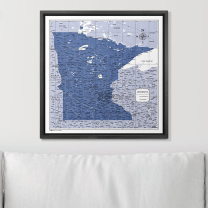 Push Pin Minnesota Map (Pin Board) - Navy Color Splash CM Pin Board