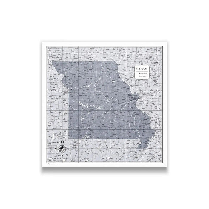 Push Pin Missouri Map (Pin Board) - Dark Gray Color Splash CM Pin Board