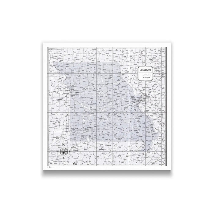 Push Pin Missouri Map (Pin Board) - Light Gray Color Splash CM Pin Board