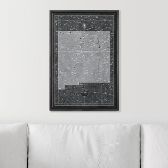 Push Pin New Mexico Map (Pin Board) - Modern Slate CM Pin Board