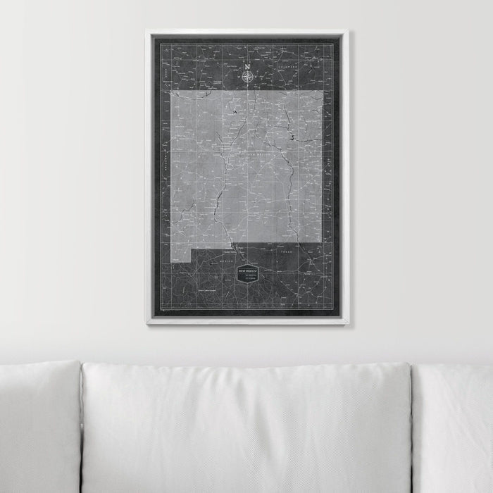 Push Pin New Mexico Map (Pin Board) - Modern Slate CM Pin Board