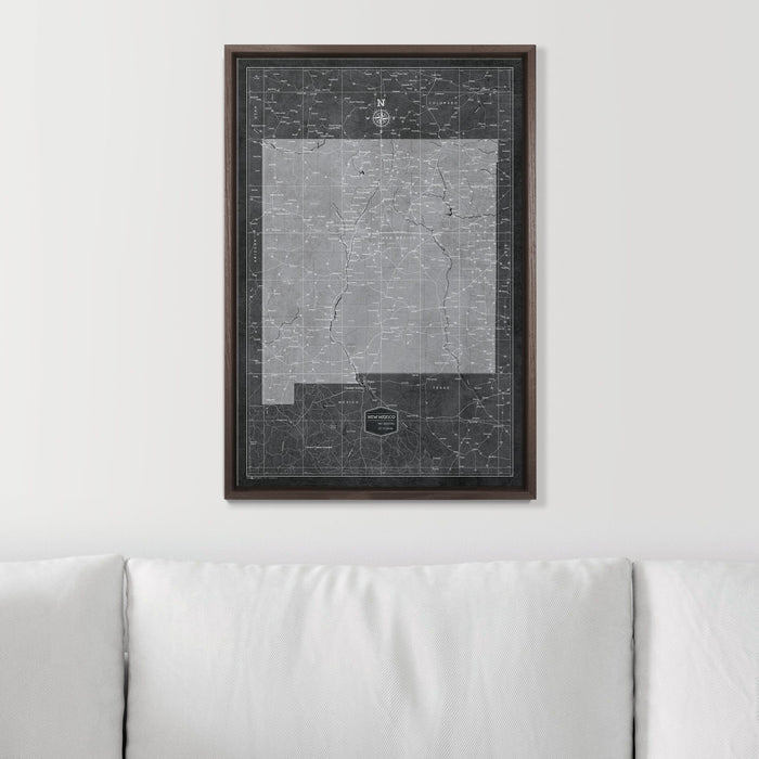 Push Pin New Mexico Map (Pin Board) - Modern Slate CM Pin Board