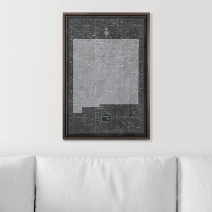 Push Pin New Mexico Map (Pin Board) - Modern Slate CM Pin Board