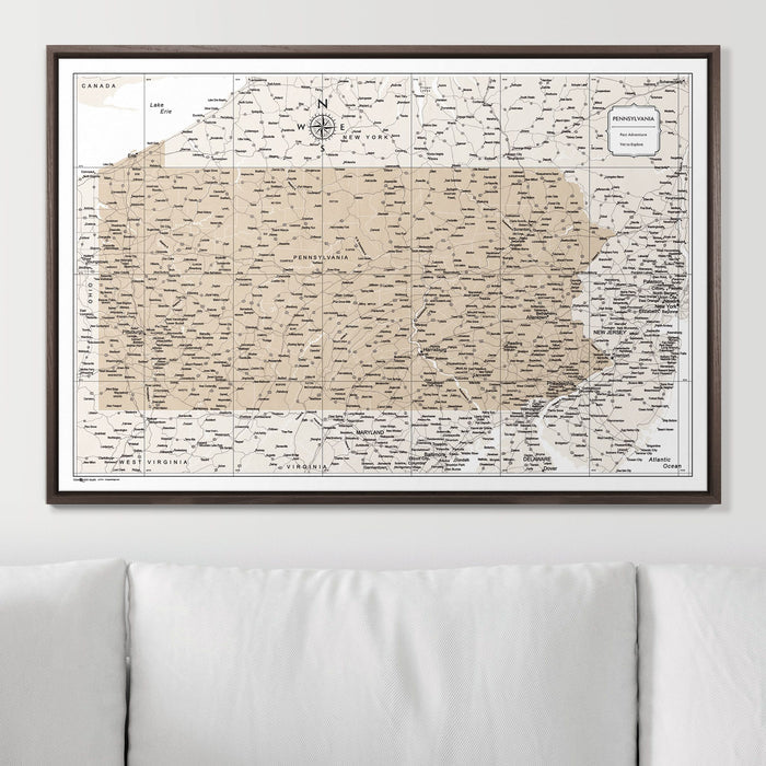 36" x 24" / Standard / Dark Walnut