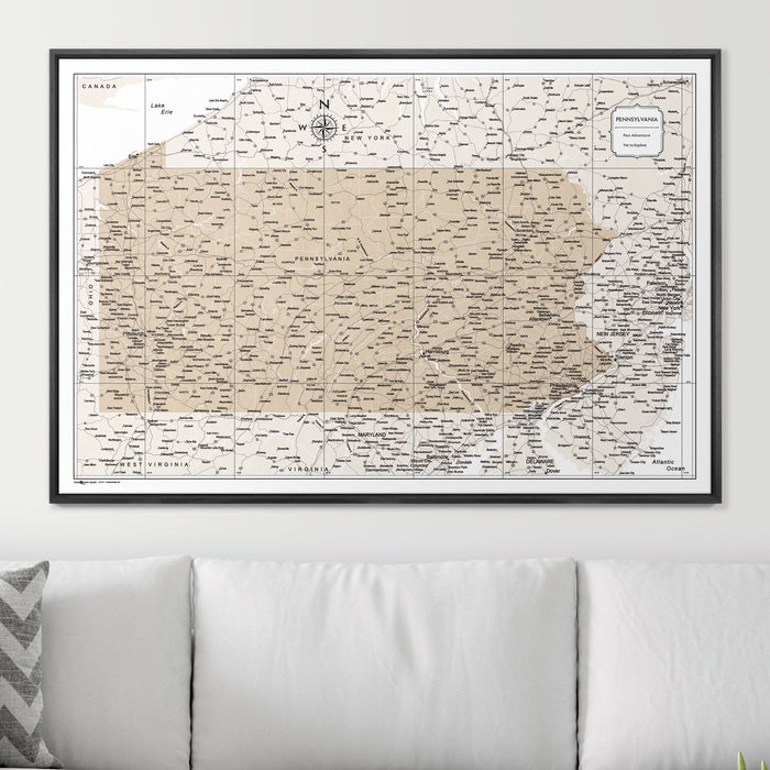 48" x 32" / Standard / Wood Grain Black