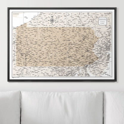 36" x 24" / Standard / Wood Grain Black