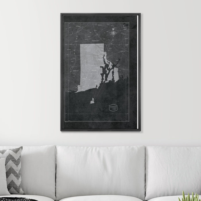 24" x 36" / Standard / Wood Grain Black