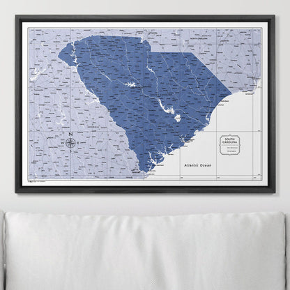 Push Pin South Carolina Map (Pin Board) - Navy Color Splash CM Pin Board