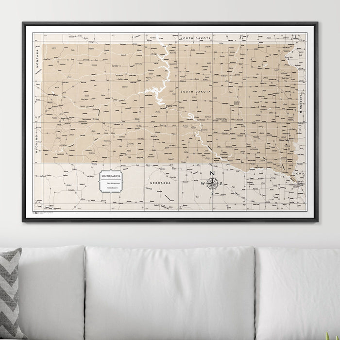 48" x 32" / Standard / Wood Grain Black