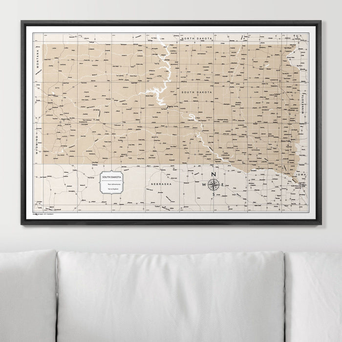 36" x 24" / Standard / Wood Grain Black