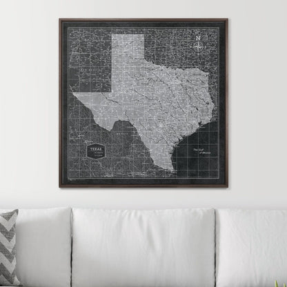 32" x 32" / Standard / Dark Walnut