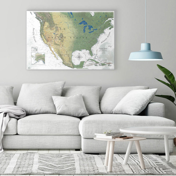 Push Pin World Map (Pin Board) - The Night Voyager - Essentials Collection Conquest Maps LLC