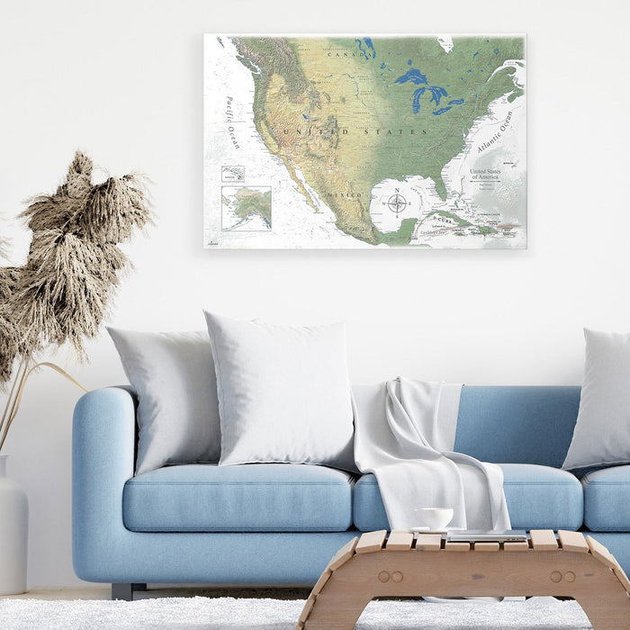 Push Pin World Map (Pin Board) - The Night Voyager - Essentials Collection Conquest Maps LLC