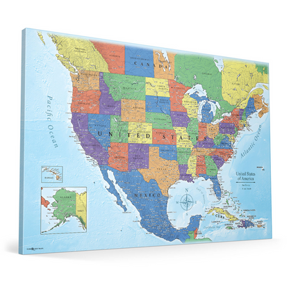 Push Pin USA Map (Pin Board) - The Wanderer - Essentials Collection