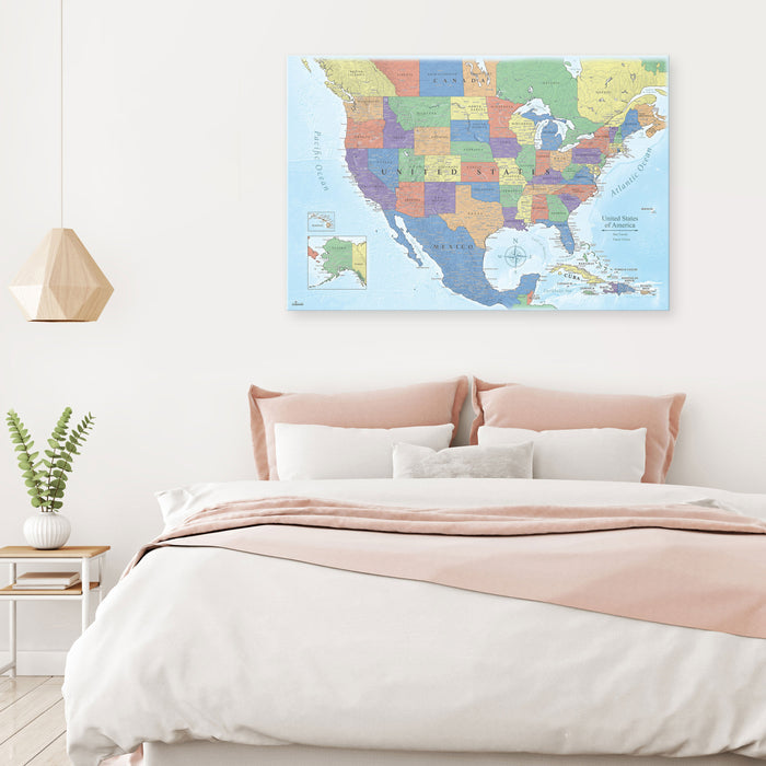 Push Pin World Map (Pin Board) - The Trailblazer - Essentials Collection Conquest Maps LLC
