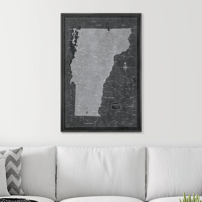 24" x 36" / Standard / Wood Grain Black