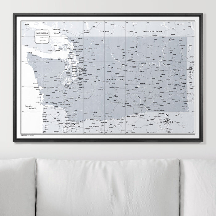 36" x 24" / Standard / Wood Grain Black