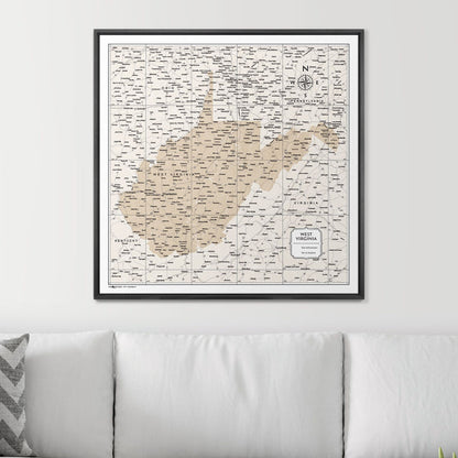32" x 32" / Standard / Wood Grain Black