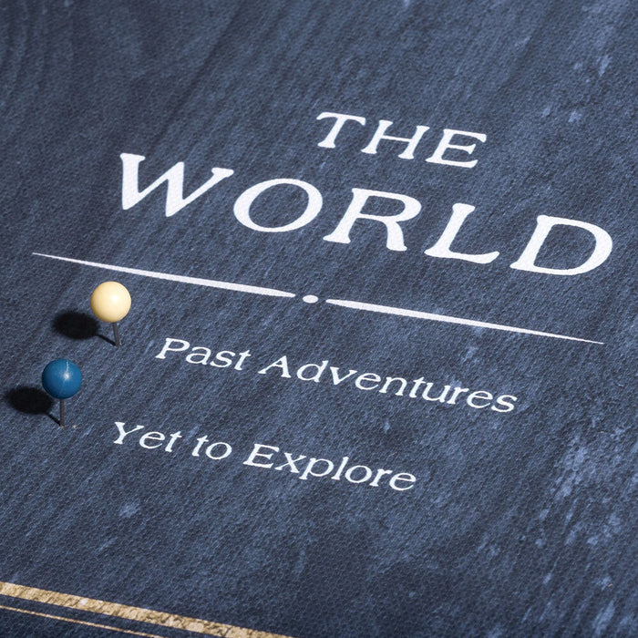 Push Pin World Map - Deep-Sea Drift CM Pin Board