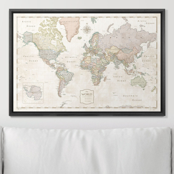 24" x 16" / Standard / Wood Grain Black