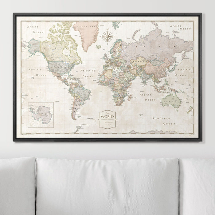 36" x 24" / Standard / Wood Grain Black