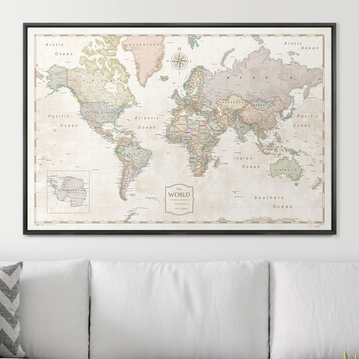 48" x 32" / Standard / Wood Grain Black