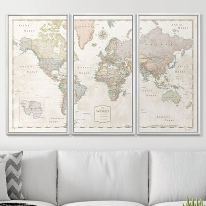 54" x 36" 3-Panel / Standard / Smooth White