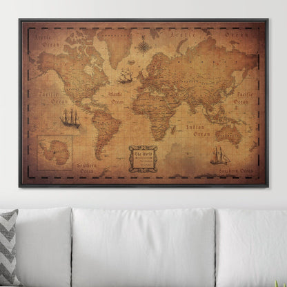 48" x 32" / Standard / Wood Grain Black