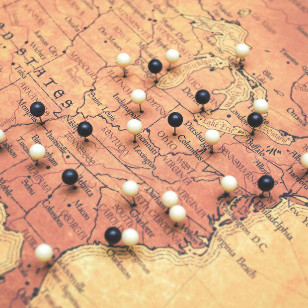 Push Pin World Map - Golden Aged - Overstock Sale CM Pin Board