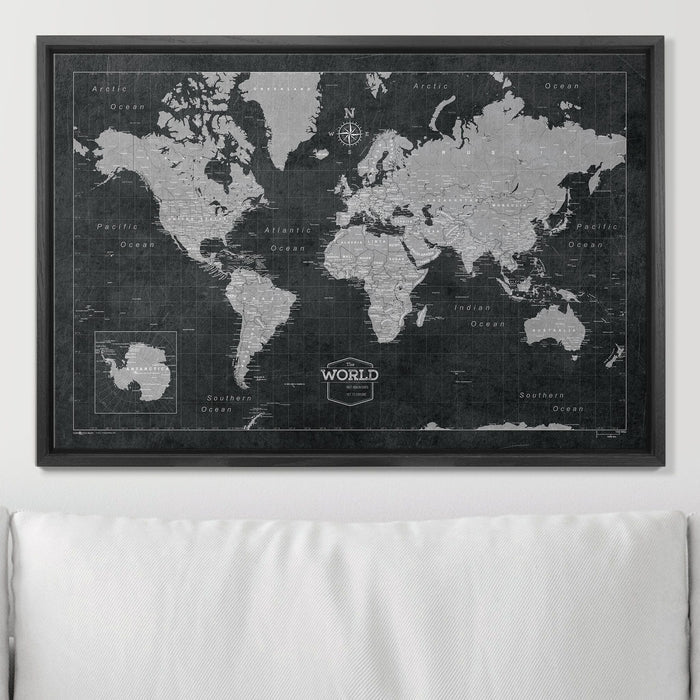 24" x 16" / Standard / Wood Grain Black
