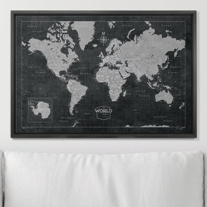 24" x 16" / Standard / Wood Grain Black