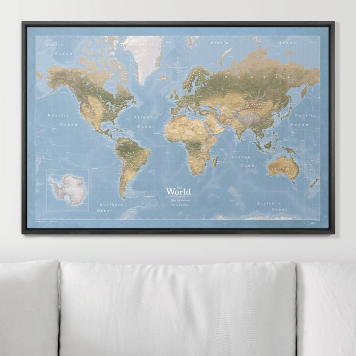 36" x 24" / Standard / Wood Grain Black