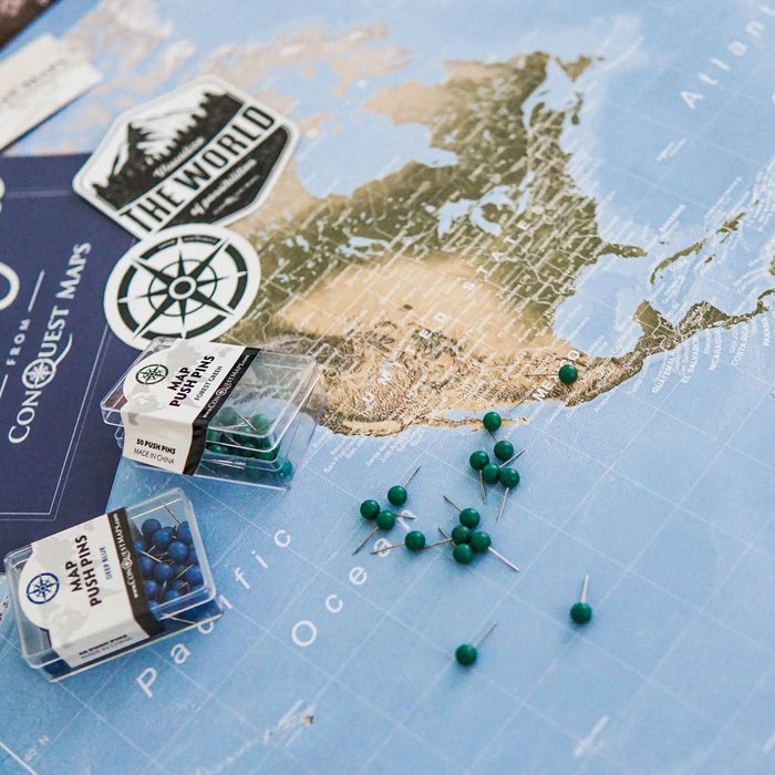 Push Pin World Map (Pin Board) - Natural Earth - Overstock Sale! CM Pin Board