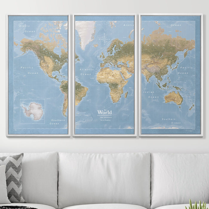 54" x 36" 3-Panel / Standard / Smooth White