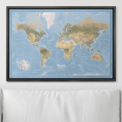 Push Pin World Map (Pin Board) - Natural Earth - Overstock Sale! CM Pin Board