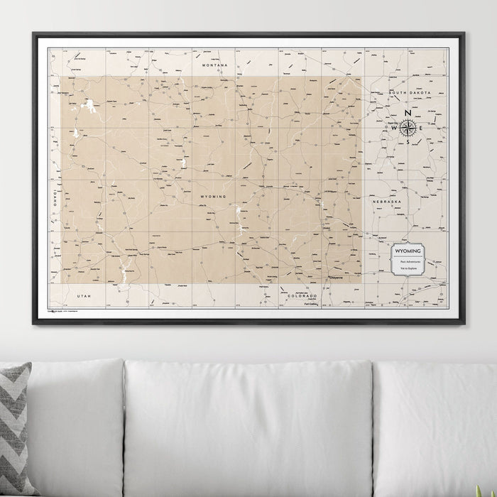 48" x 32" / Standard / Wood Grain Black