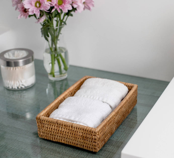 Rattan Guest Towel Napkin Holder