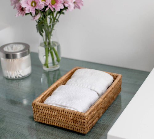 Rattan Guest Towel Napkin Holder