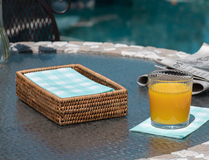 Rattan Guest Towel Napkin Holder