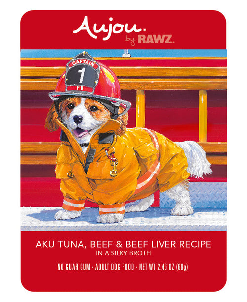 RAWZ Aujou Aku Tuna, Beef & Beef Liver Wet Dog Food