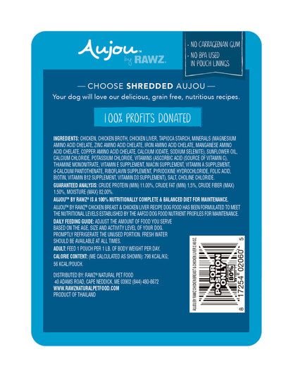 RAWZ Aujou Chicken Breast & Chicken Liver Wet Dog Food