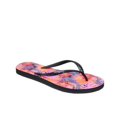 Reef Seaside Prints Hibiscus Coral Womens Flip Flops - Boardworx