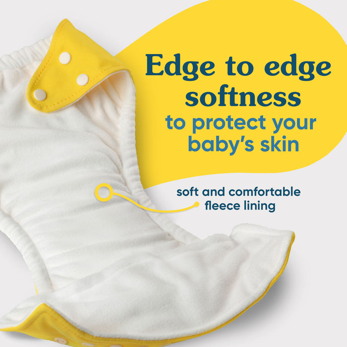 Reusable Cloth Diaper: One Size with Fleece (Pack of 1)
