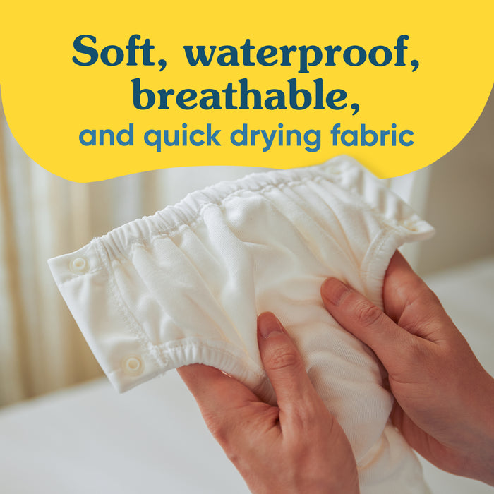 Reusable Swim Diaper Snaps - White