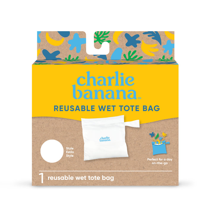 Reusable Wet Tote Bag - White