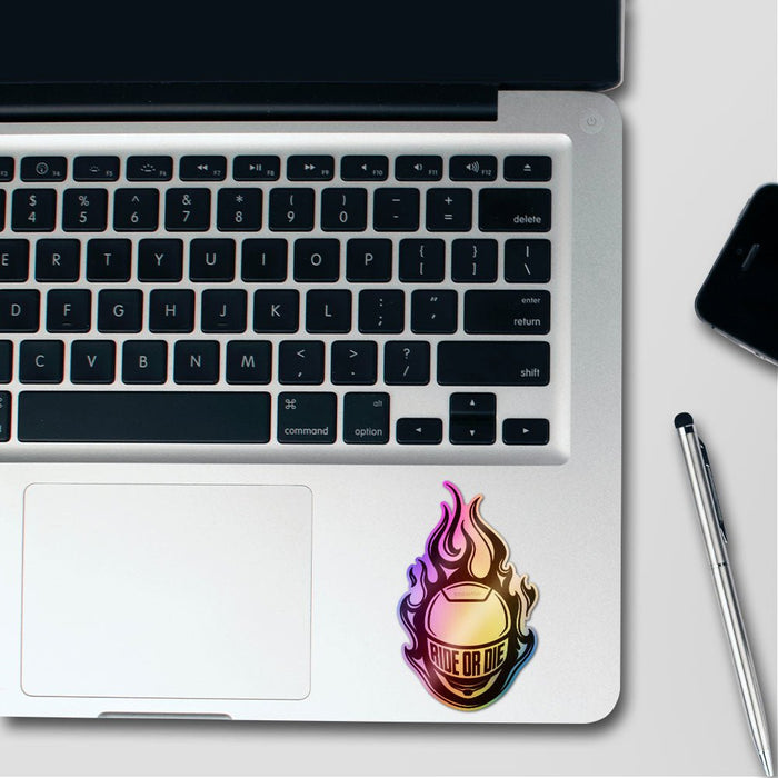 Ride or Die Flame Holographic Stickers - Holographic stickers | STICK IT UP