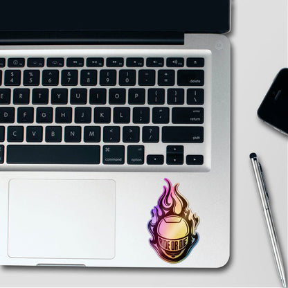 Ride or Die Flame Holographic Stickers - Holographic stickers | STICK IT UP