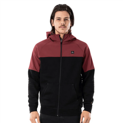 Rip Curl Anti-Series Viral Zip Fleece Jacket Maroon - Boardworx