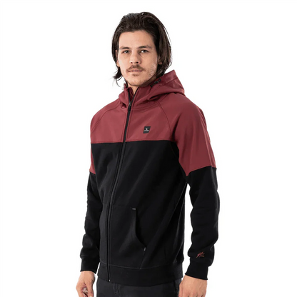 Rip Curl Anti-Series Viral Zip Fleece Jacket Maroon - Boardworx